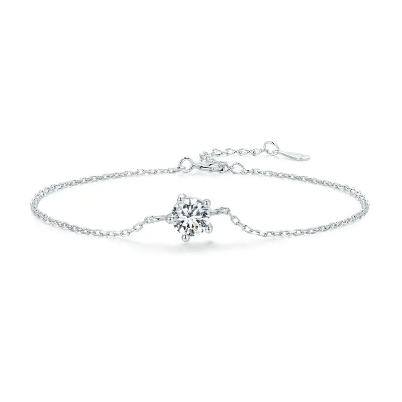 S925 Silver Sparkling Moissanite Bracelet